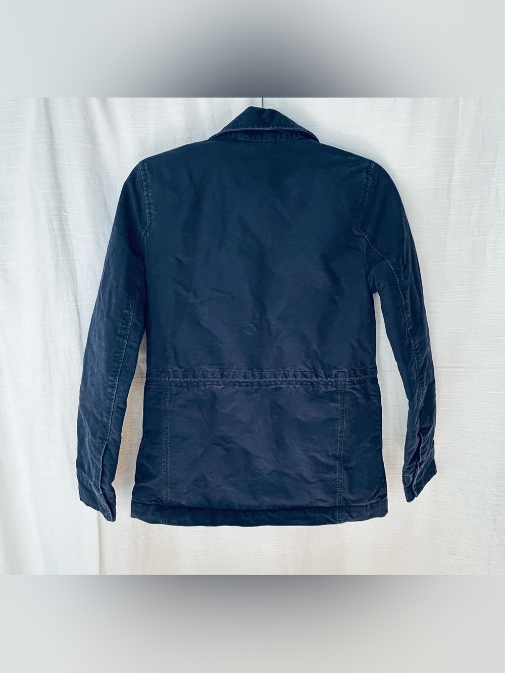 Abercrombie & Fitch 100% Cotton Navy Sherpa-Lined Field Jacket fisherman - Picture 4 of 6
